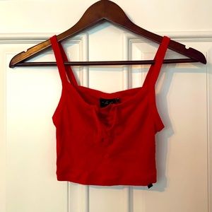 Red crop top (size S)